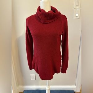 Red lucky brand Cowl neck sweater